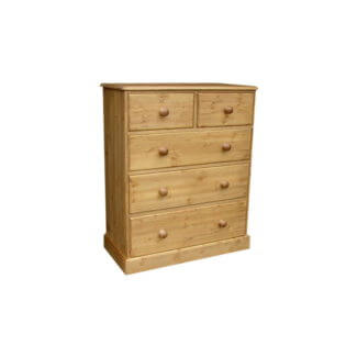 Cottage Pine 36inches  2 Over 3 Deep Chest of Drawers