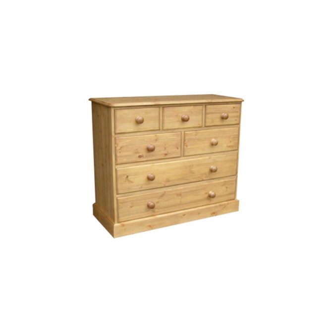 Cottage Pine 42inches  7 Drawer Combi Chest 
