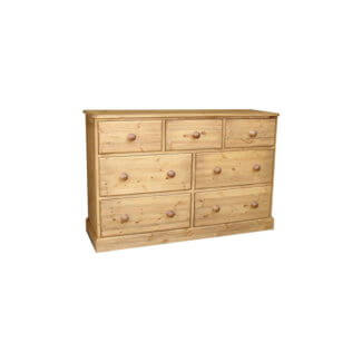 Cottage Pine 54inches  3 Over 2 Over 2 Chest of Drawers