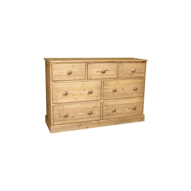 Cottage Pine 54inches  3 Over 2 Over 2 Chest of Drawers 