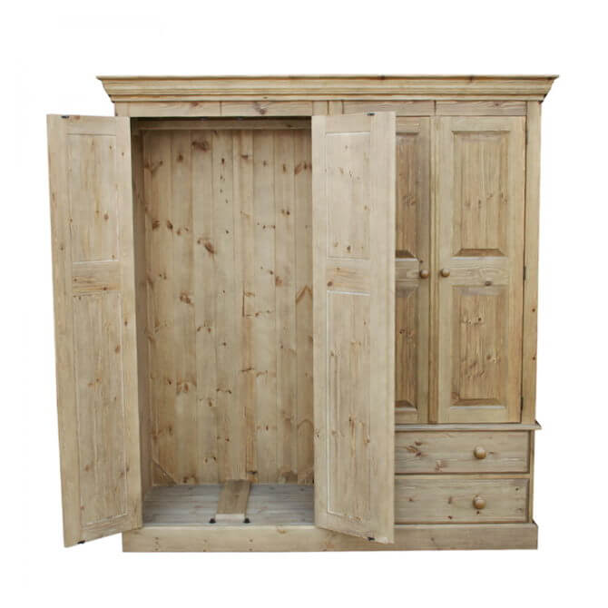 Pine and Oak Cottage Pine Combination Wardrobe