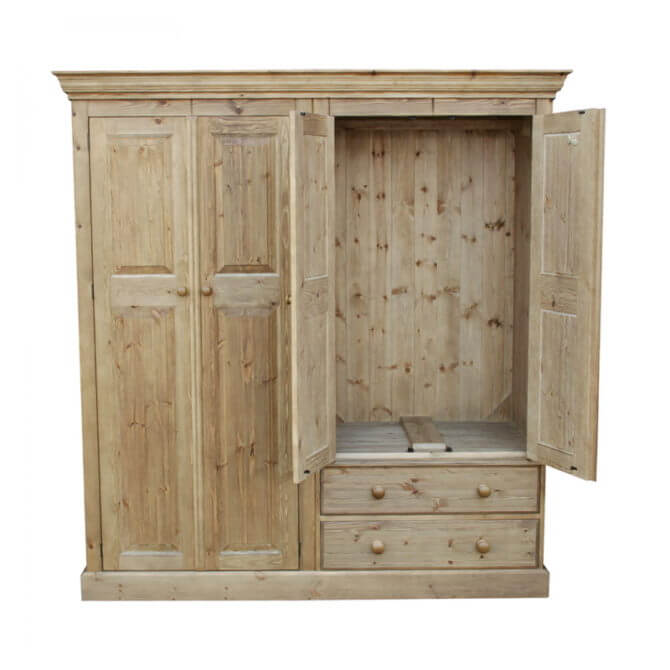 Pine and Oak Cottage Pine Combination Wardrobe