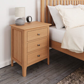 Alton Oak Extra Large Bedside Cabinet