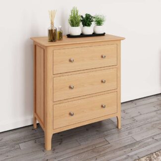 Alton Oak 3 drawer chest