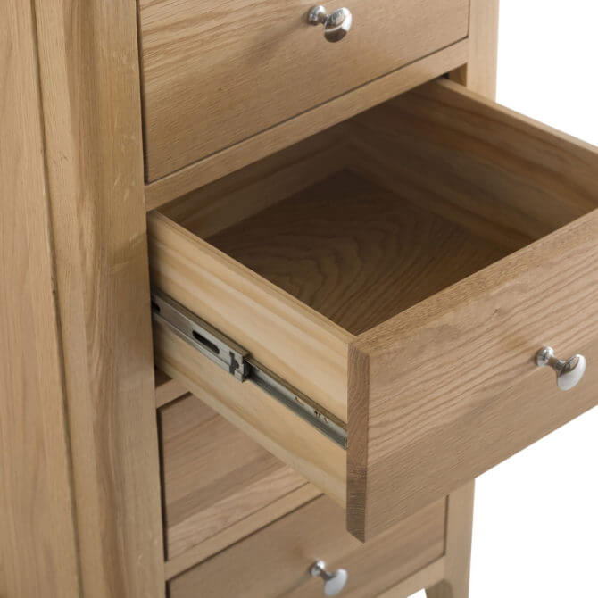 Pine and Oak Alton Oak 4 Drawer Narrow Chest