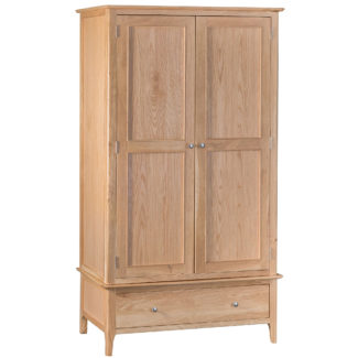 Alton Oak 2 Door, 1 Drawer Wardrobe