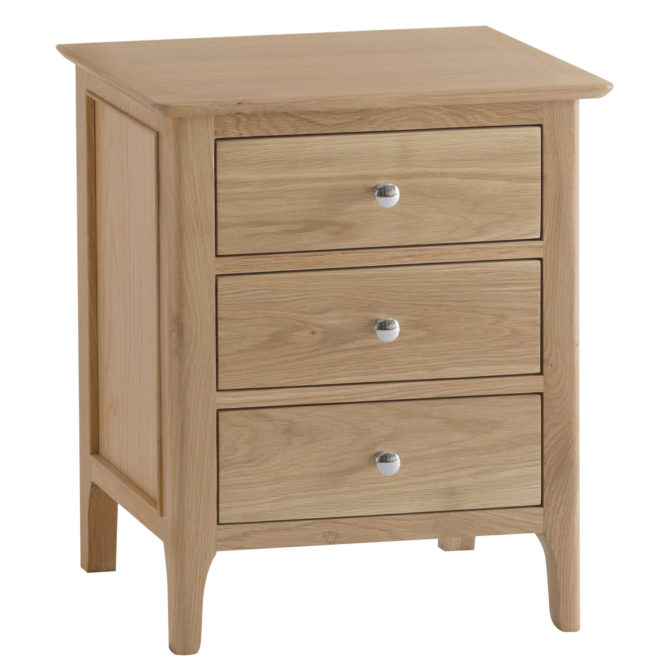 Alton Oak Extra Large Bedside Cabinet 