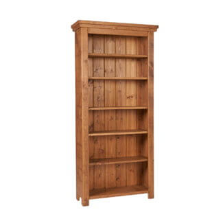 Pine and Oak Rustic Plank 6Ft6inches x 3Ft Adjustable Bookcase