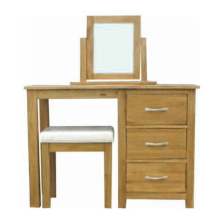 Classic Oak Single Pedestal Dressing Table