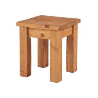 Rustic Plank Dressing Table Stool 