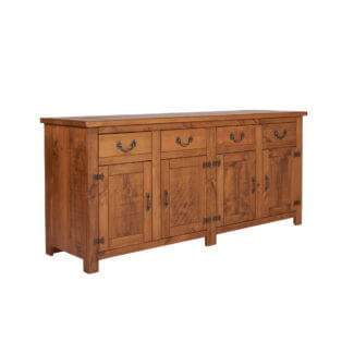 Rustic Plank 4 Door, 4 Drawer Sideboard