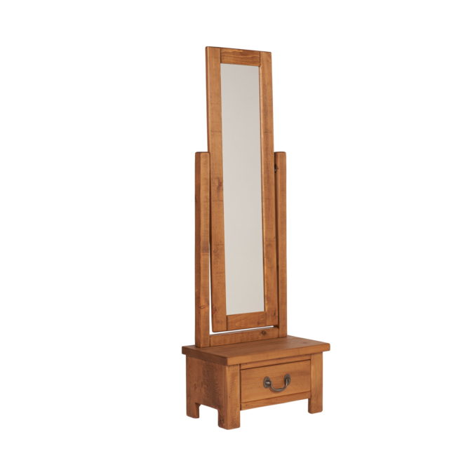 Rustic Plank Cheval Mirror 
