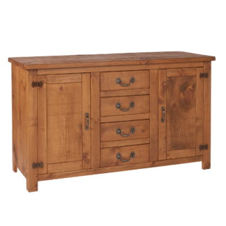 Rustic Plank 2 Door, 4 Drawer Sideboard