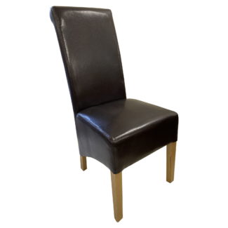 Pine and Oak Rollback Dining Chair - Various Colours