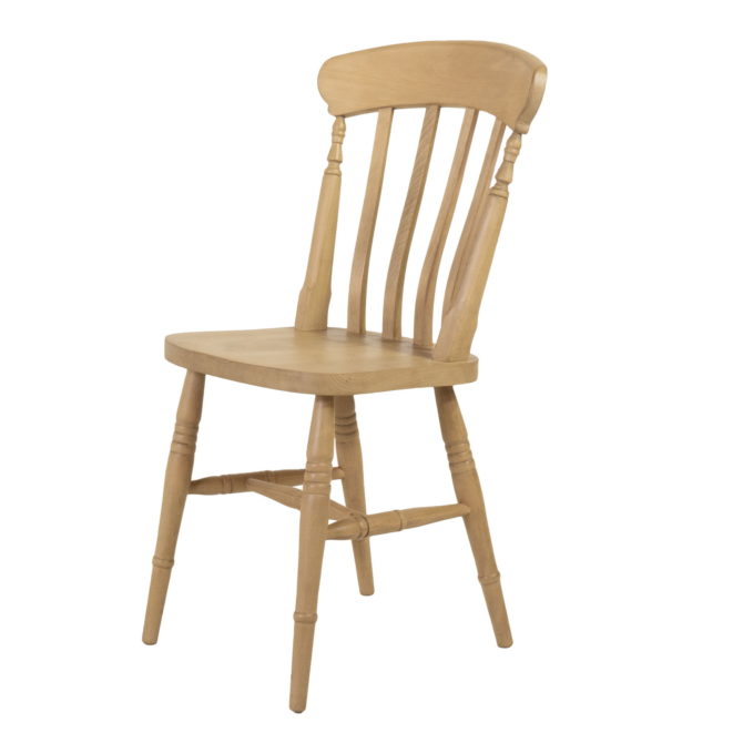Pine and Oak Beech Slat Back Chair