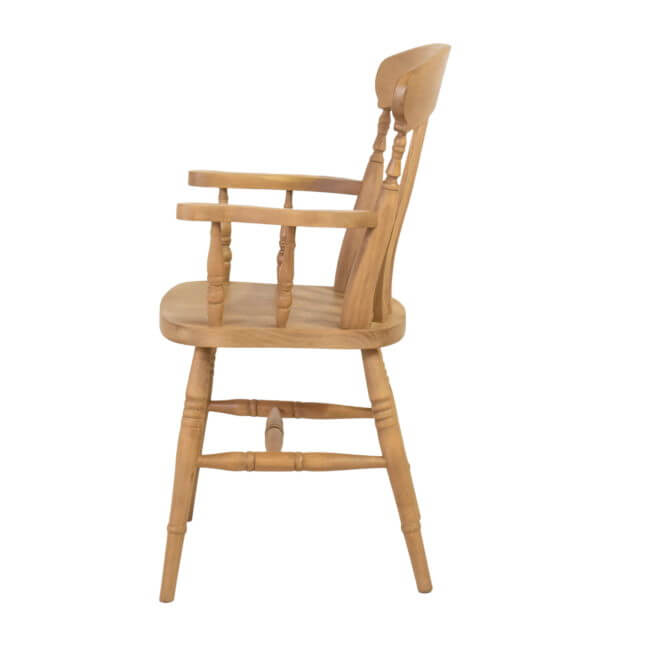 Pine and Oak Beech Slat Back Carver