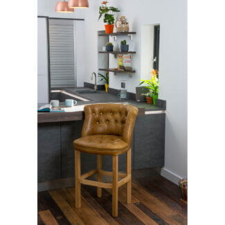 Parker Bar Stool - Brown Leather