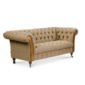 Bretby Chesterfield 2 Seater - Harris Tweed Gamekeeper Thorn