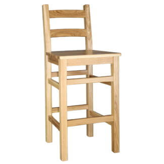 Pine and Oak Crofter Bar Stool - Wood