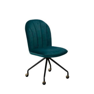 Elsa Teal Velvet Office Chair