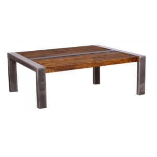 Rustic Plank Industrial Coffee Table