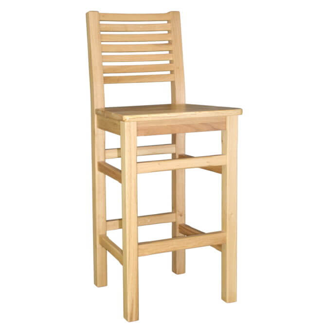 Pine and Oak Stein Bar Stool - Wood
