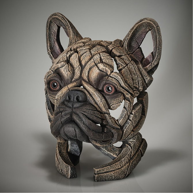 Pine and Oak French Bulldog Bust - Fawn