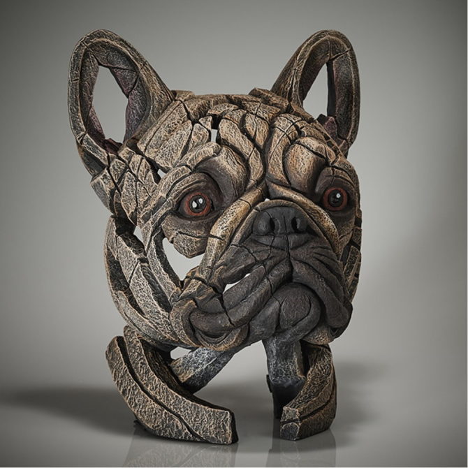 Pine and Oak French Bulldog Bust - Fawn