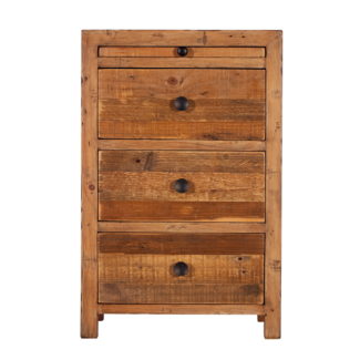 Pine and Oak Dakota Reclaimed 3 Drawer Bedside