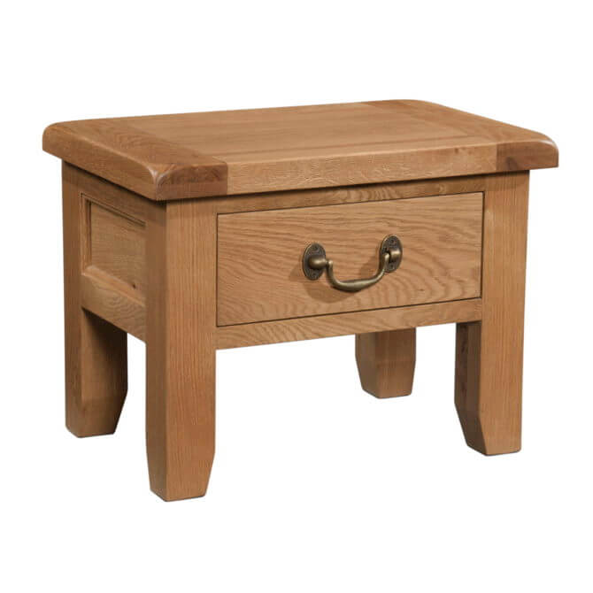 Pine and Oak Somerset Oak 1 Drawer Side Table