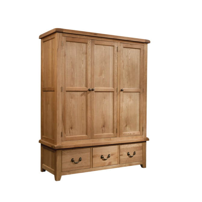 Pine and Oak Somerset Oak Triple Wardrobe