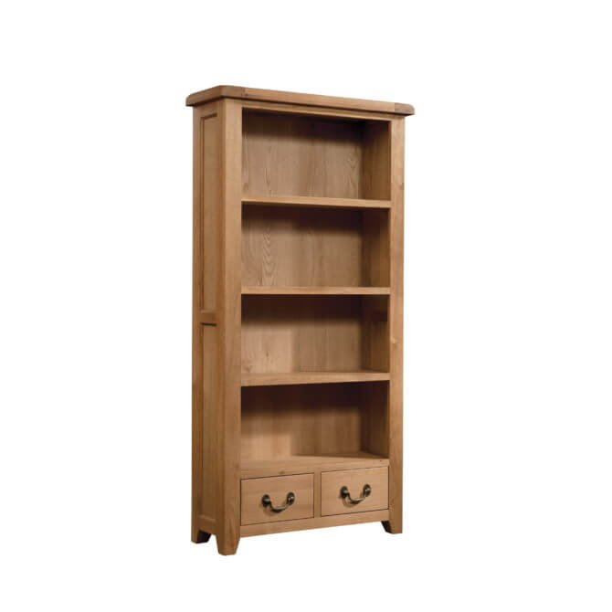 Pine and Oak Somerset Oak Tall Wide Bookcase