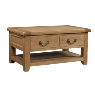 Somerset Oak 2 Drawer Coffee Table