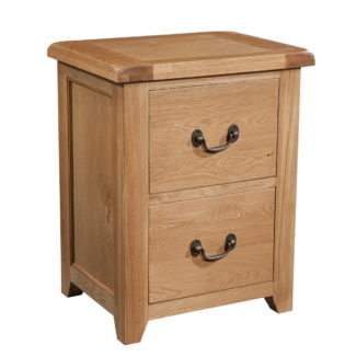 Somerset Oak 2 Drawer Filing Cabinet