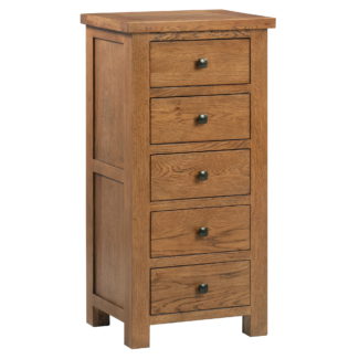 Dorchester Dark Oak 5 Drawer Wellington Chest