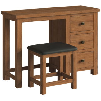 Dorchester Dark Oak Dressing Table and Stool