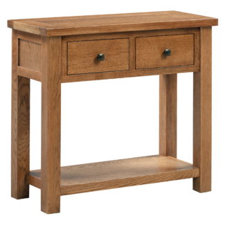 Dorchester Dark Oak 2 Drawer Console Table