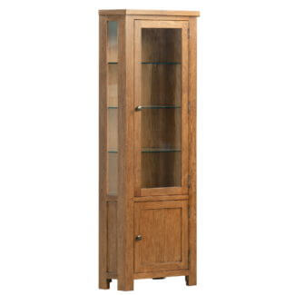 Dorchester Dark Oak Corner Display Cabinet