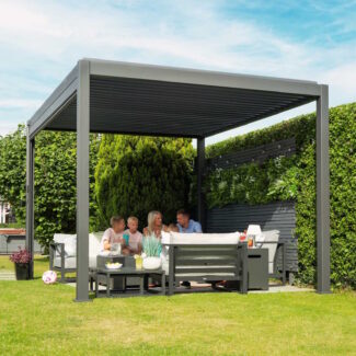 Titan 3.0m x 3.0m Grey Pergola