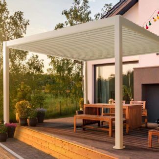 Titan 3.6m x 3.6m White Pergola