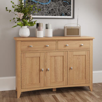 Elvedon Oak 3 Door Sideboard