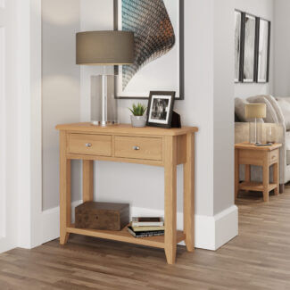 Elvedon Oak Console Table