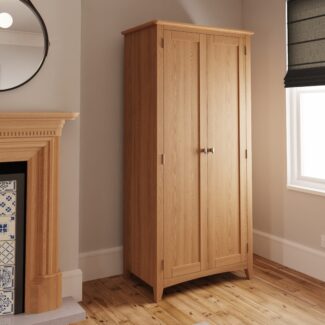 Elvedon Oak 2 Door Full Hang Wardrobe