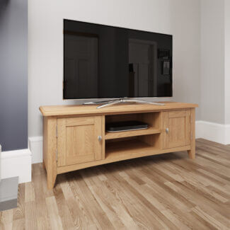 Elvedon Oak Large TV Unit