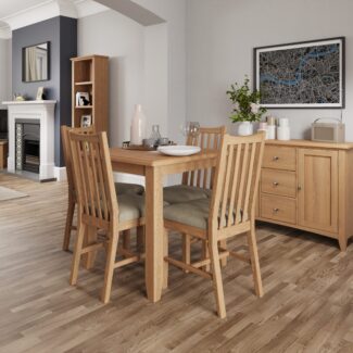 Elvedon Oak Fixed Top Table