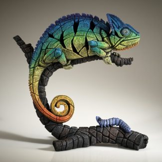 Edge Sculpture Chameleon Rainbow Blue