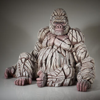 Edge Sculpture Gorilla White