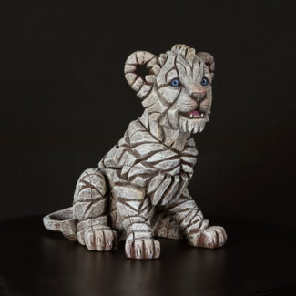 Edge Sculpture Lion Cub - White