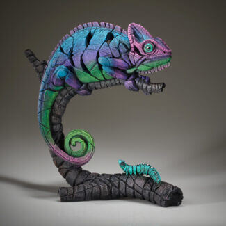 Edge Sculpture Chameleon Rainbow Pink