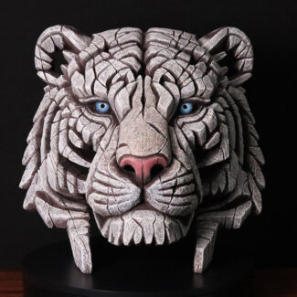 Edge Sculpture Tiger Bust - White
